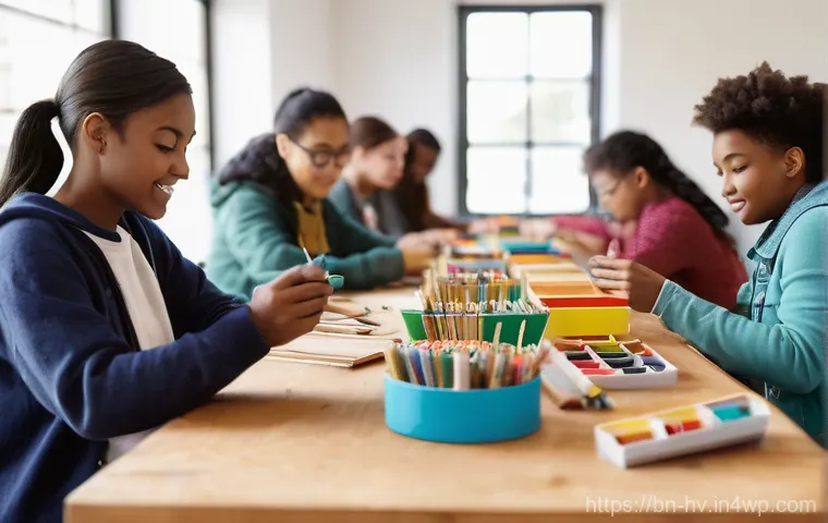 소셜 임팩트 평가를 위한 툴 비교 - **Prompt 1: Vibrant Community Workshop**
    "A diverse group of adults and teenagers (aged 16+) act...