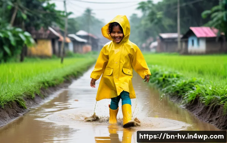 소셜 임팩트 측정의 절차와 단계 - **Prompt:** A young girl (around 7 years old) in a bright yellow raincoat and colorful rubber boots,...
