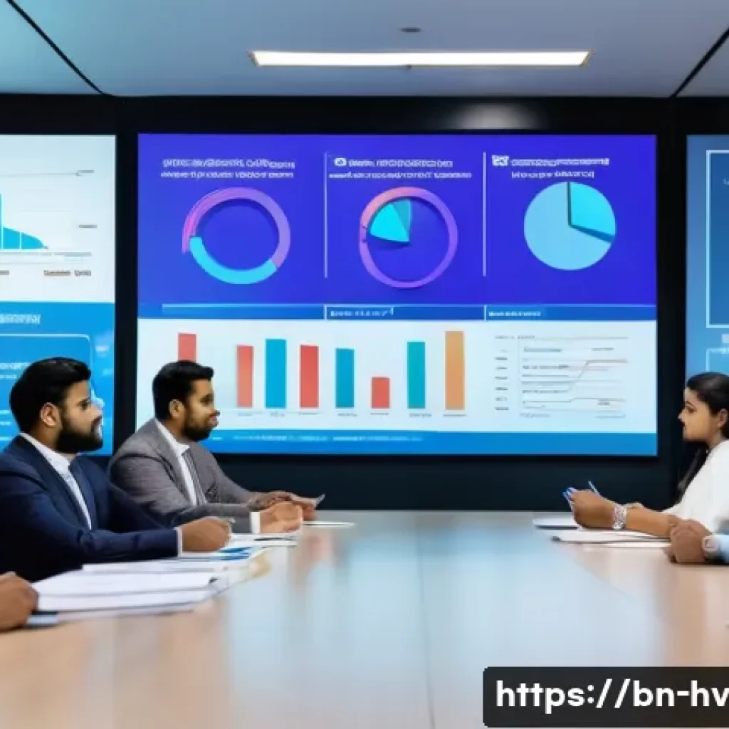 소셜 임팩트 측정과 기업 전략 - A modern corporate office scene in Bangladesh showcasing a diverse group of professional employees e...