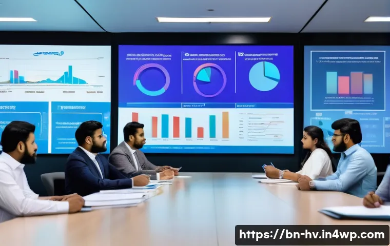 소셜 임팩트 측정과 기업 전략 - A modern corporate office scene in Bangladesh showcasing a diverse group of professional employees e...