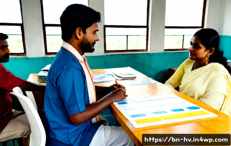 소셜 임팩트 측정의 관점과 프레임워크 - Photorealistic community impact assessment meeting in Bangladesh, diverse Bengali nonprofit workers ...